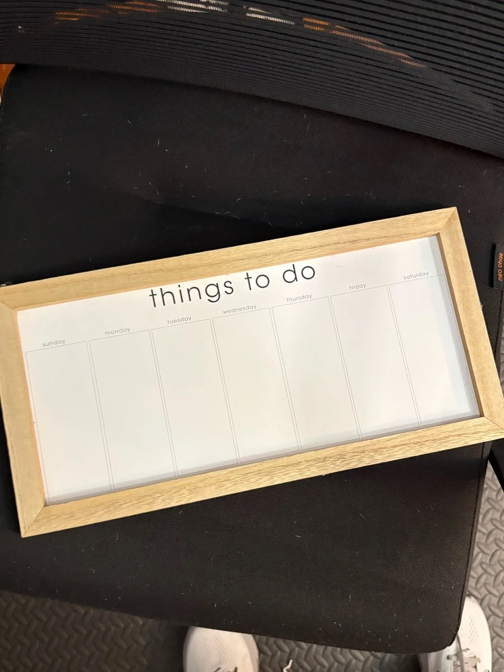 Things to do weekly board.